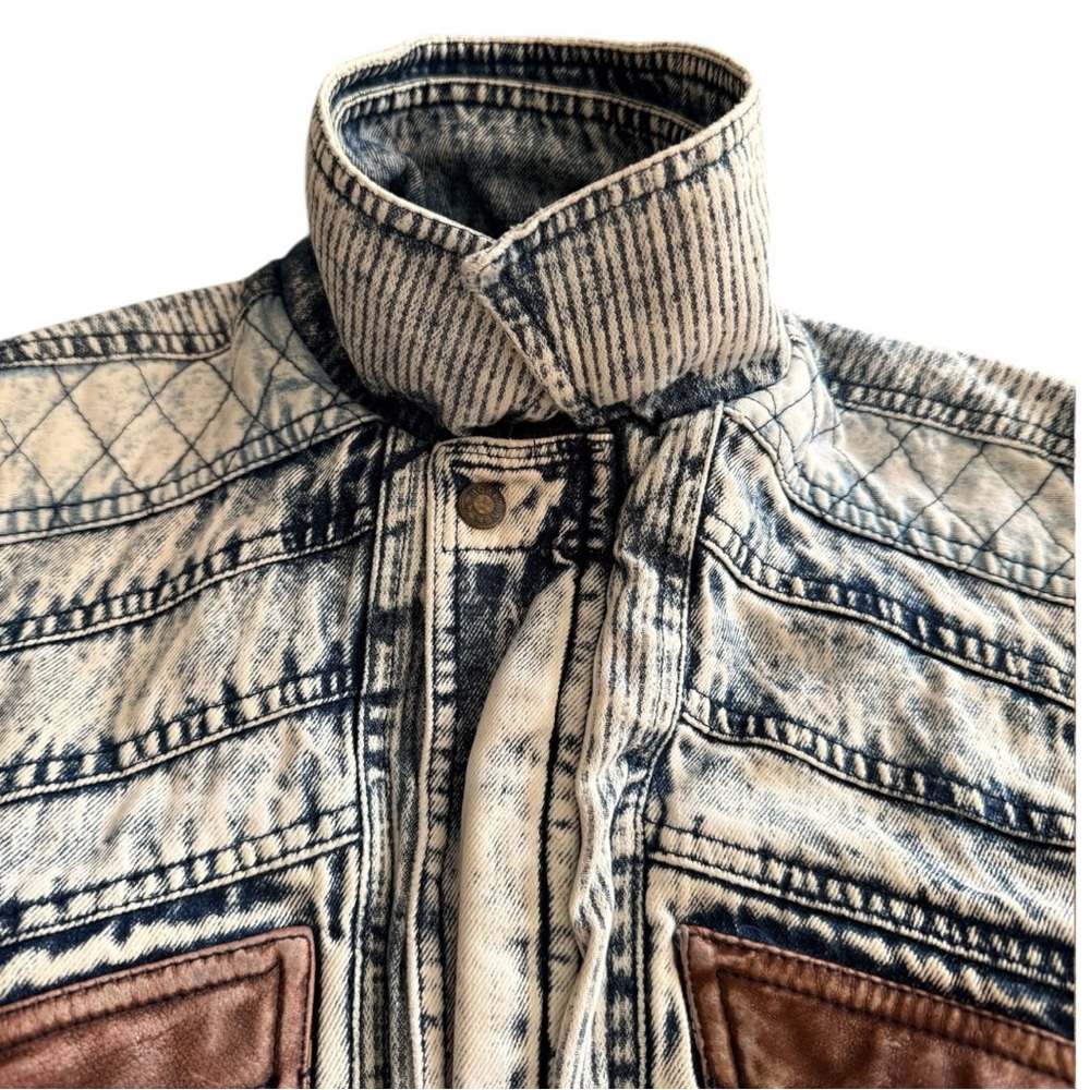 Vintage Horizon Denim Jacket – Warm | Genuine Leather Trim (Toddler) - Picture 3 of 5